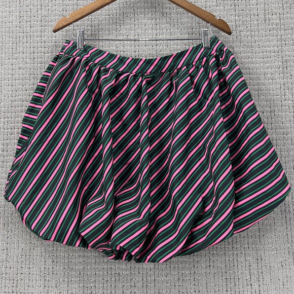 Wicked x Target Womens Mini Bubble Black Pink Green Striped Skirt Size XL - Picture 1 of 6